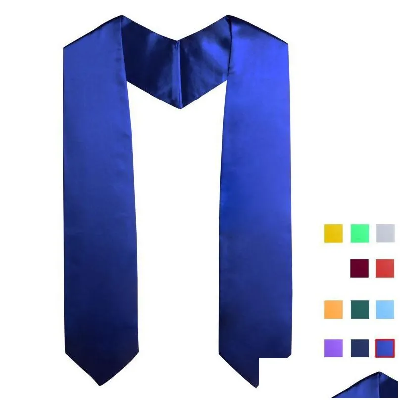 Other Home Textile Sublimation Blank Graduation Tie Stoles Grad Senior Student V-Neck Logo Printing For Students Drop Delivery Garde Dhthj
