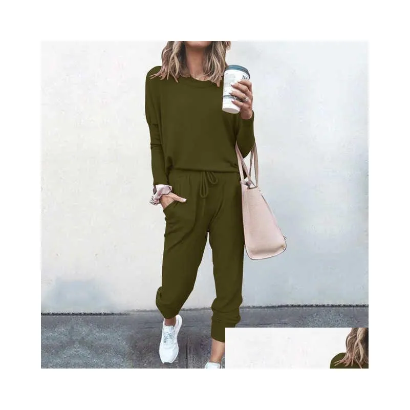 Women`s Tracksuits Jogging Suits for Women Casual 2 Piece Spring and autumn sports and fitness wear Long Pant Set Sweatsuits Tracksuits