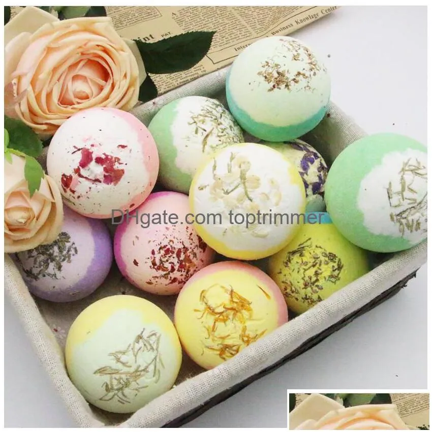 body health beautyflower 100g salts ball organic bath bombs bubble  oil handmade spa relief exfoliating mint lavender rose