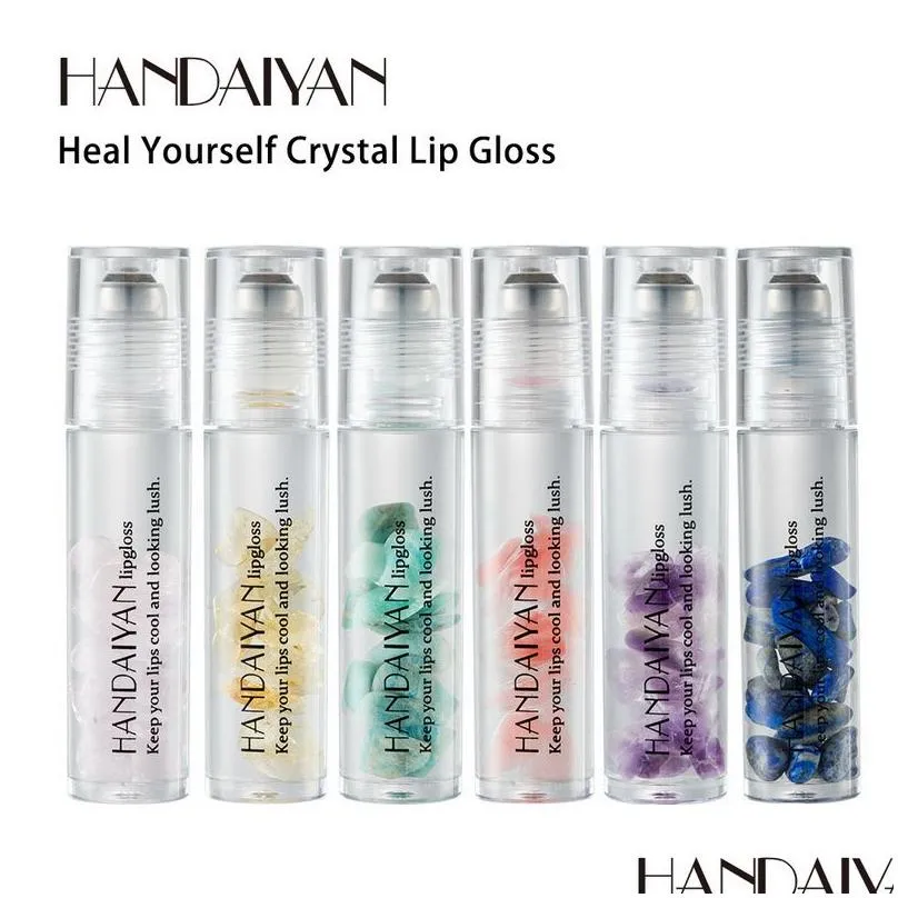 Handaiyan Crystal Ball Lip Gloss Enriched Moisturizer Hydrating Natural Long-lasing Repair Damaged Lips Makeup Transparent Lipgloss