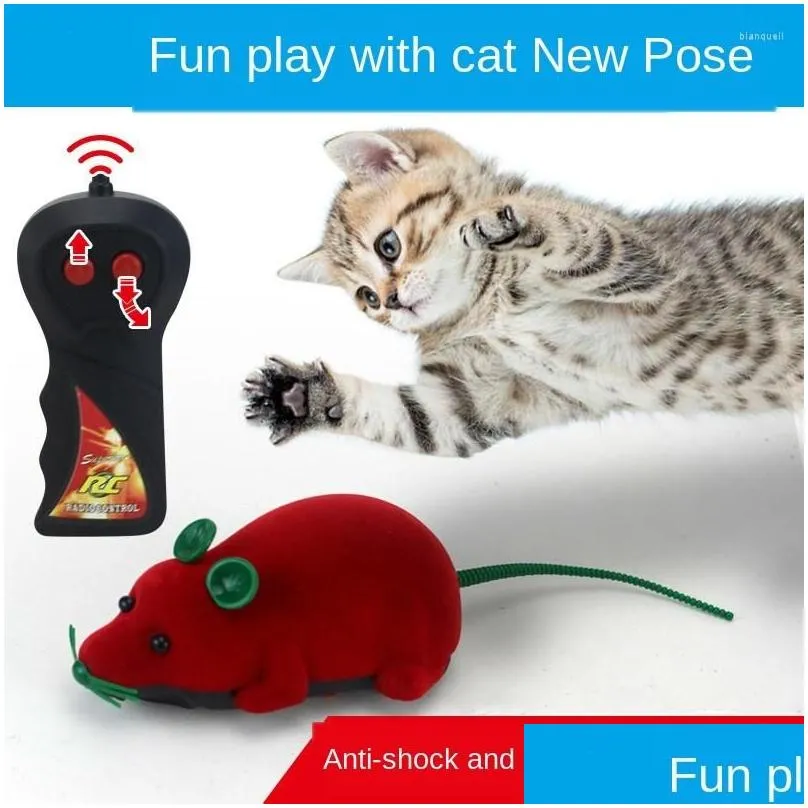 Cat Toys 8 Colors Remote Control Wireless RC Simulation Mouse Toy Electronic Rat Mice For Kitten Novelty
