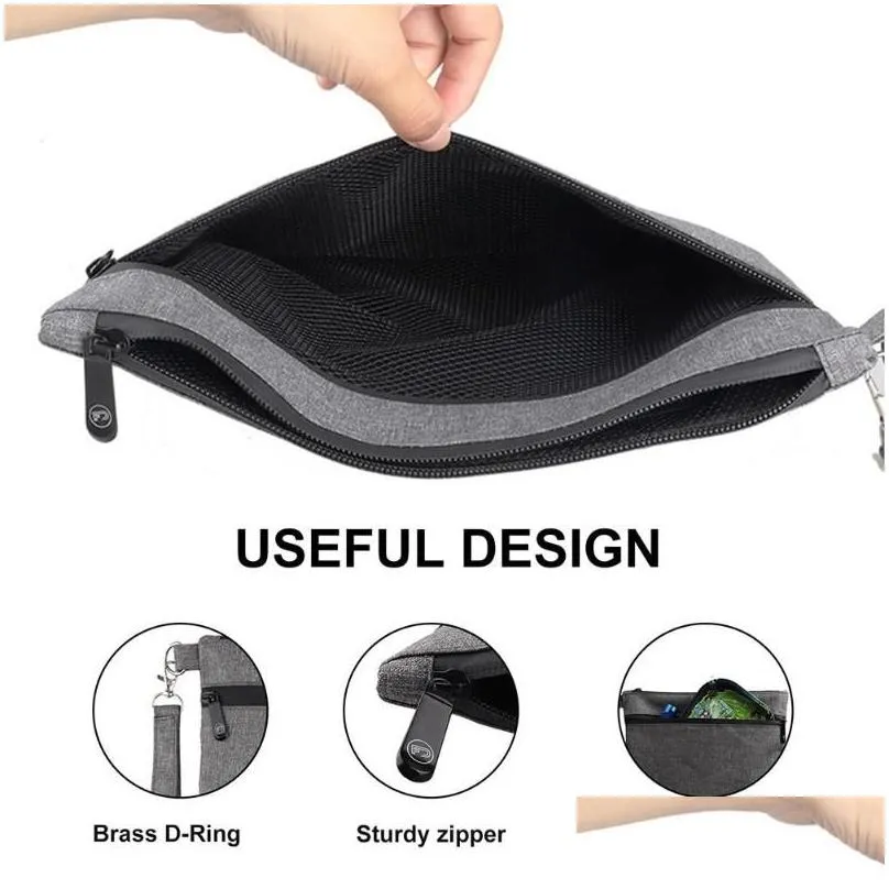 Storage Bags Smell Proof Bag Odorless Stash Pouch With 5-Layer Activated Carbon Protection Deodorant For Tobacco Storage1 Drop Deliv Otynv