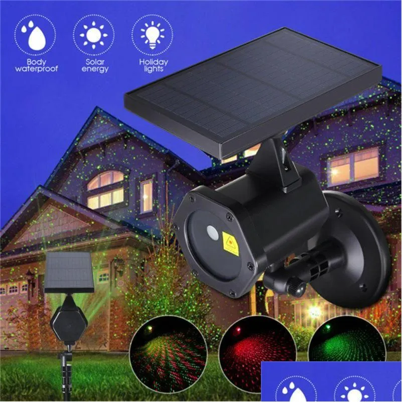 lawn lamps outdoor led laser projector solar light home garden party christmas rgb lights waterproof lamp dynamic