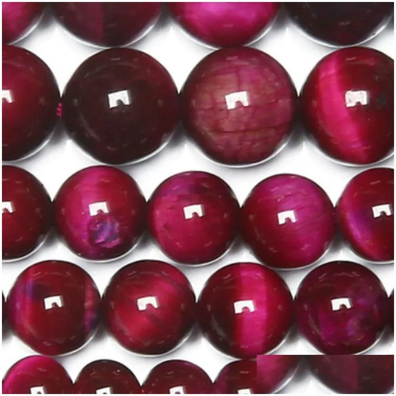 8mm natural stone magenta tiger eye agates round loose beads 15 strand 6 8 10 mm pick size