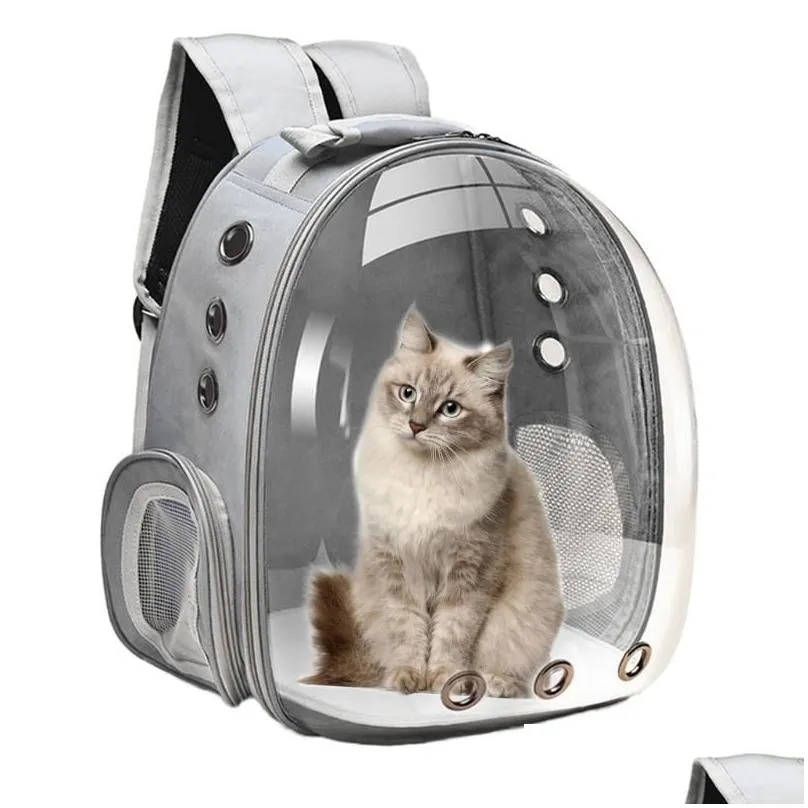 Cat Carriers Crates Houses Deluxe Bubble Backpack Breathable Carry Bag Hiking Dome Knapsack Drop Delivery Home Garden Supplies Otgop