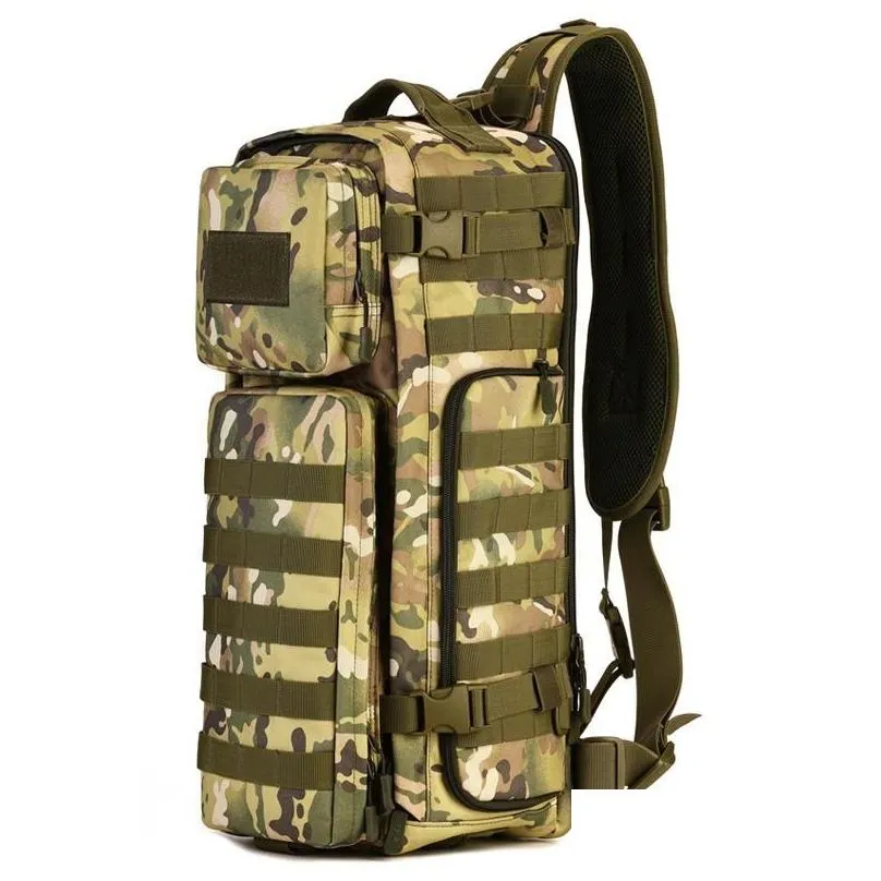 Multifunction Chest Sling Backpack Men Single Shoulder Bags Large Travel Military Backpacks Cross Body Outdoors Rucksack Pack Outdoor