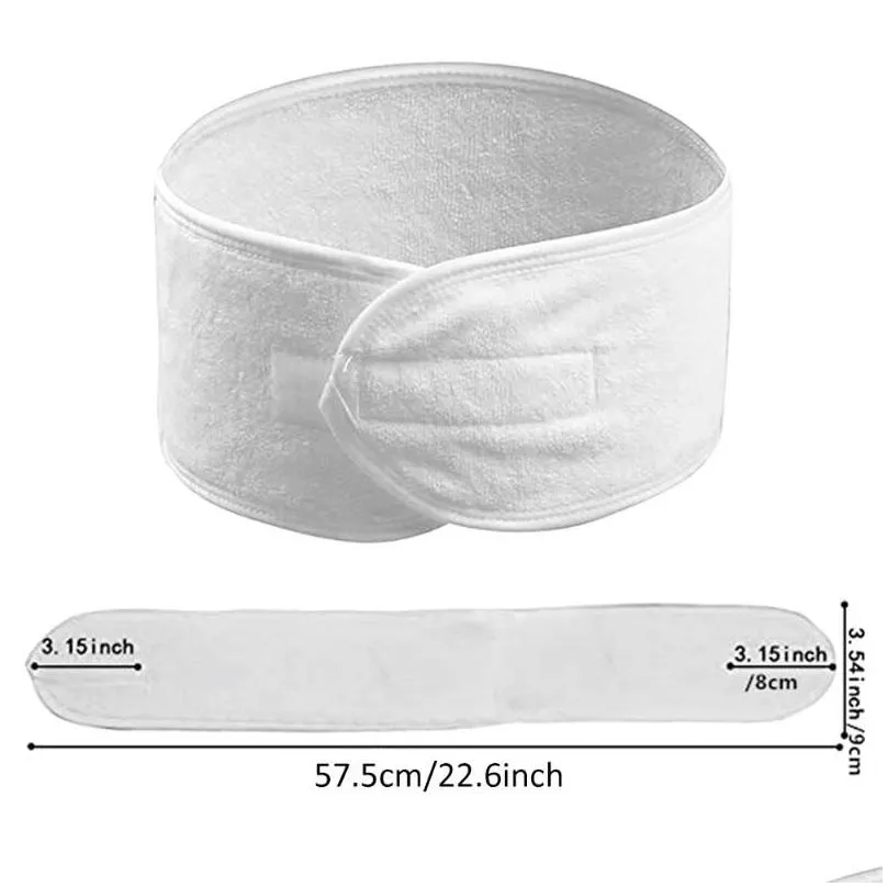 Towel Travel Portable Self-Adhesive Spa Headband Terry Cloth Head With Elastic Face Makeup Girls Hair Band For Women1