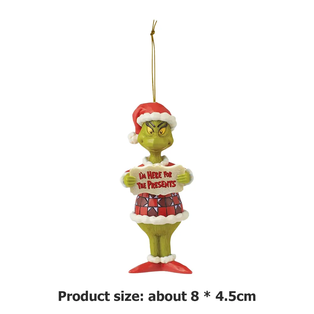 Christmas Green Elf Doll With Hat Red Green Hair Monster Xmas Merry Christmas Tree Pendant Doll Home Decor Happy New Year Gifts
