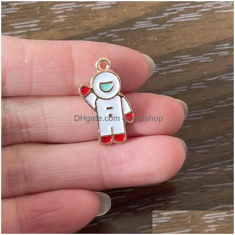 50pcs zinc alloy arrow astronaut pendant charm for diy jewelry making bracelet charms necklace earrings bookmark zipper pull keychains