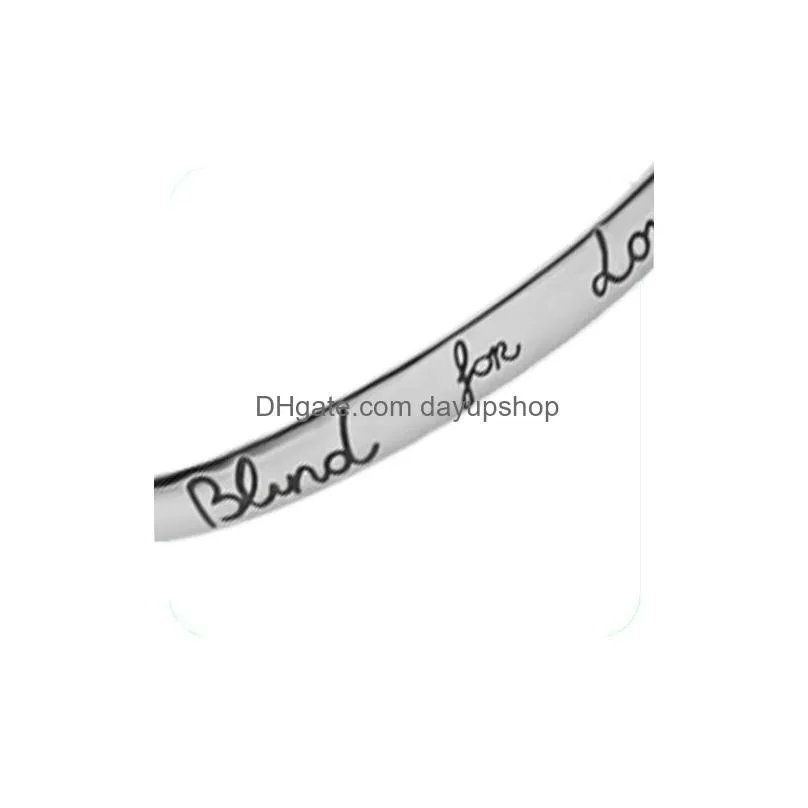 Bangle Woman Designer Open Bracelet Man Bracelets Blind Love Bangles Jewelry Sliver Color3427173 Drop Delivery Dhezd