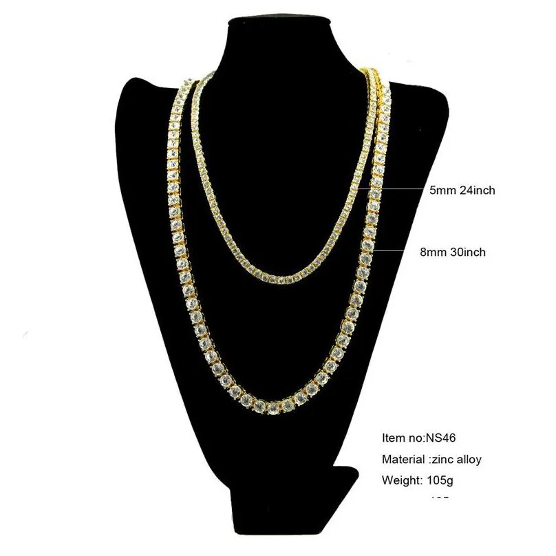 mens gold iced out bracelet chain set 5mm and 8mm width lab diamond solitaire jewelry for men