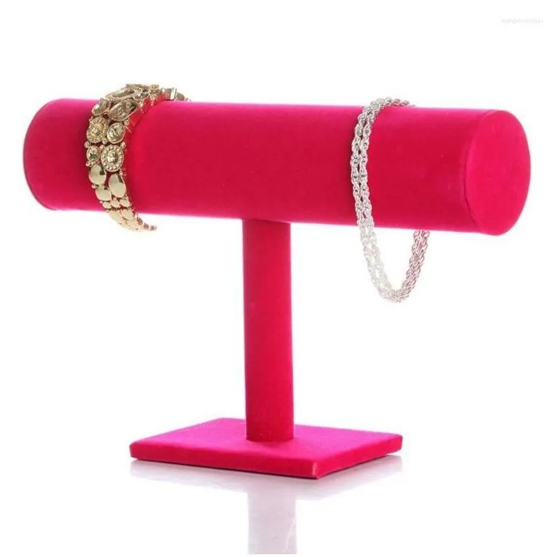 Jewelry Pouches Colors Bangle Stand Upright Hair Ring Storage Shelf Watch Holder Organizer Bracelet Display Rack