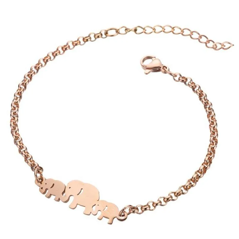 elephant butterfly bangles animal chain link bracelet female stainless steel bracelets for women accessories