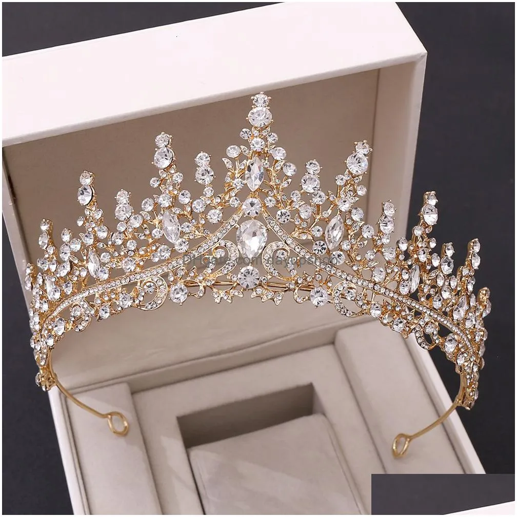 wedding hair jewelry kmvexo baroque vintage luxury royal queen king crystal wedding crown bridal tiara crowns diadem bride party evening hair jewelry