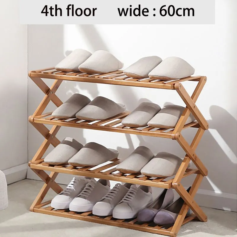 multi layer folding shoe rack installation simple household economic rack dormitory door storage racks bamboo shoes cabinet