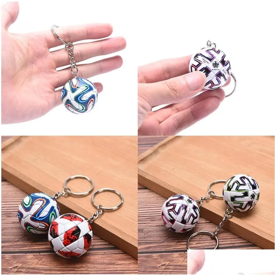 Sports Football Keychain Twelve Countries Sport Car Bag Ball Flag Key Chain For Men Football Players Fashion Gifts