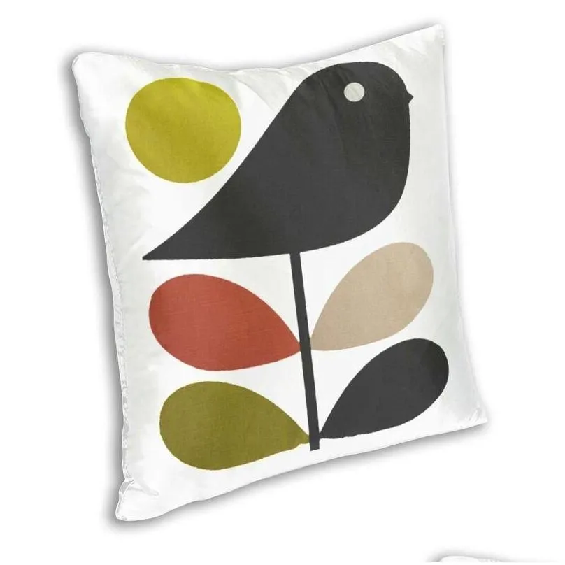 cushion/decorative pillow orla kiely multi stem and bird cushion cover scandinavian flower floor case for living room sofa pillowcase home