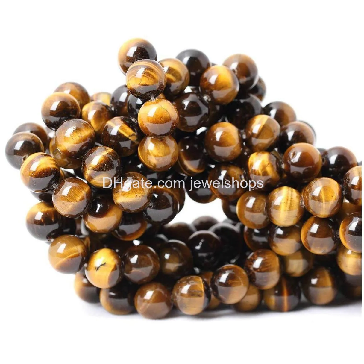 natural tiger eye stone round loose beads 4-12 mm for earring bracelet and necklace diy jewelry making for men women