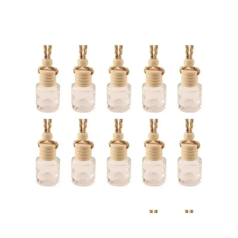 stock car hanging glass bottle empty perfume aromatherapy refillable diffuser air fresher fragrance pendant ornament fy5288 0814