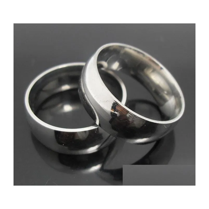 bulk lots 1500pcs top mix of 4mm 6mm 8mm silver band 316l stainless steel rings comfort-fit quality men women rings wholsesale jewelry