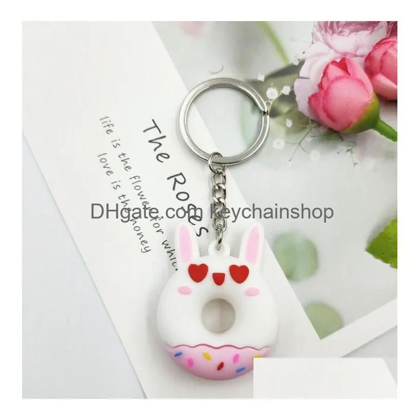 cartoon  keychain pvc soft plastic key chain for car bags pendant valentine`s day gift