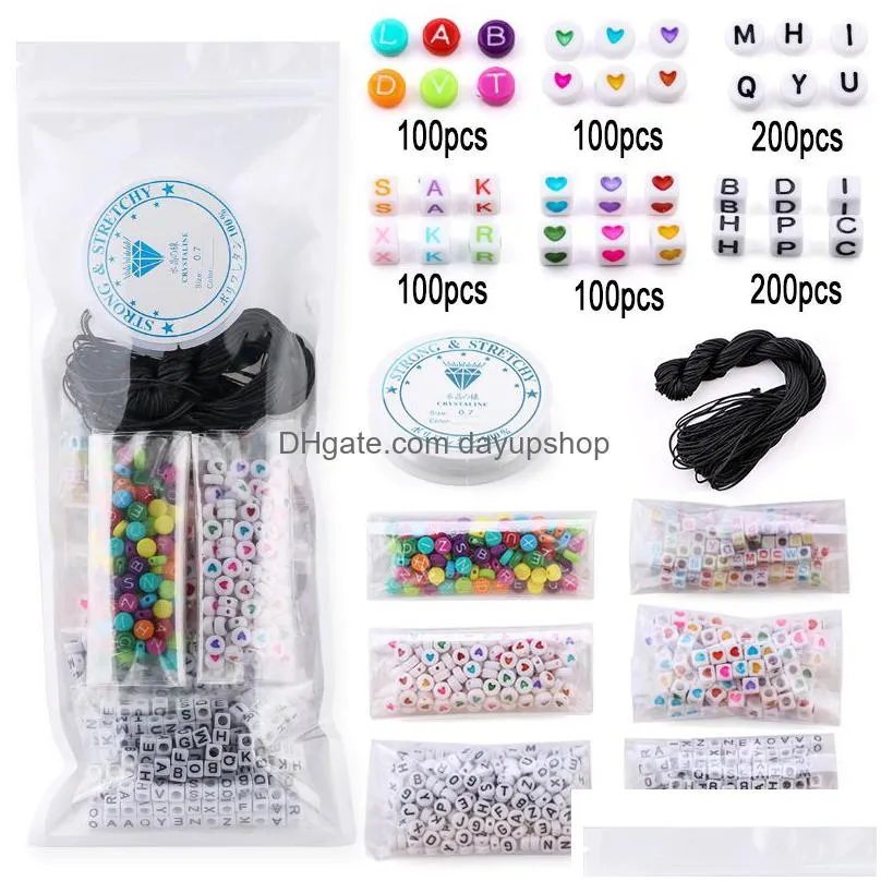 acrylic plastic lucite 800pcs/lot mixed letter beads alphabet beads round acrylic letter beads for diy jewelry making handicraft children gifts