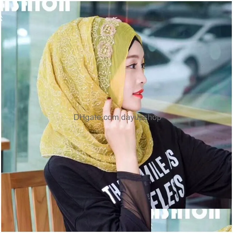 hijabs islamic veil clothing muslim luxury chiffon shayla head hijabs 230509