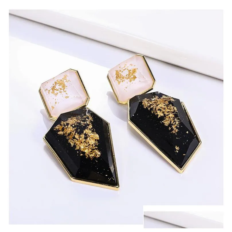 wholesale clear and pure resin dangle earrings like crystal hanging elegant irregular drop earrings fine jewelry for women