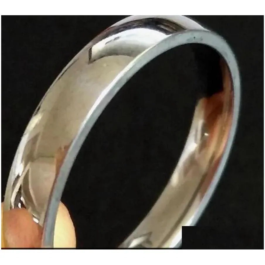 300 4mm band classic stainless steel rings 16 17 18 mm