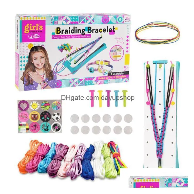 acrylic plastic lucite friendship bracelet making kit for girls diy craft kits toys birthday christmas gifts for party supply and travel activities