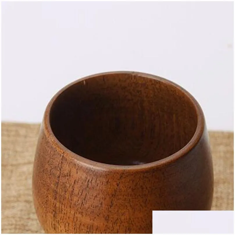 new natural wine glasses creative wooden goblet travel portable drinking tea milk beer cup quality dhl