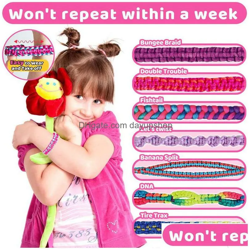 acrylic plastic lucite friendship bracelet making kit for girls diy craft kits toys birthday christmas gifts for party supply and travel activities