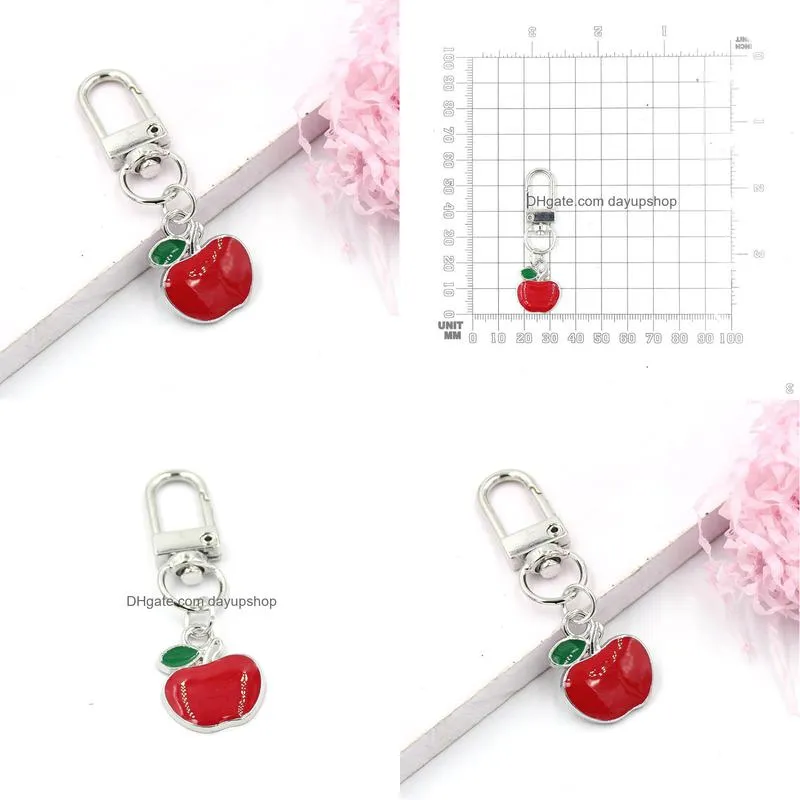 wholesale red  keychain key rings hangbag decoration zipper pull charm planner charms accessories