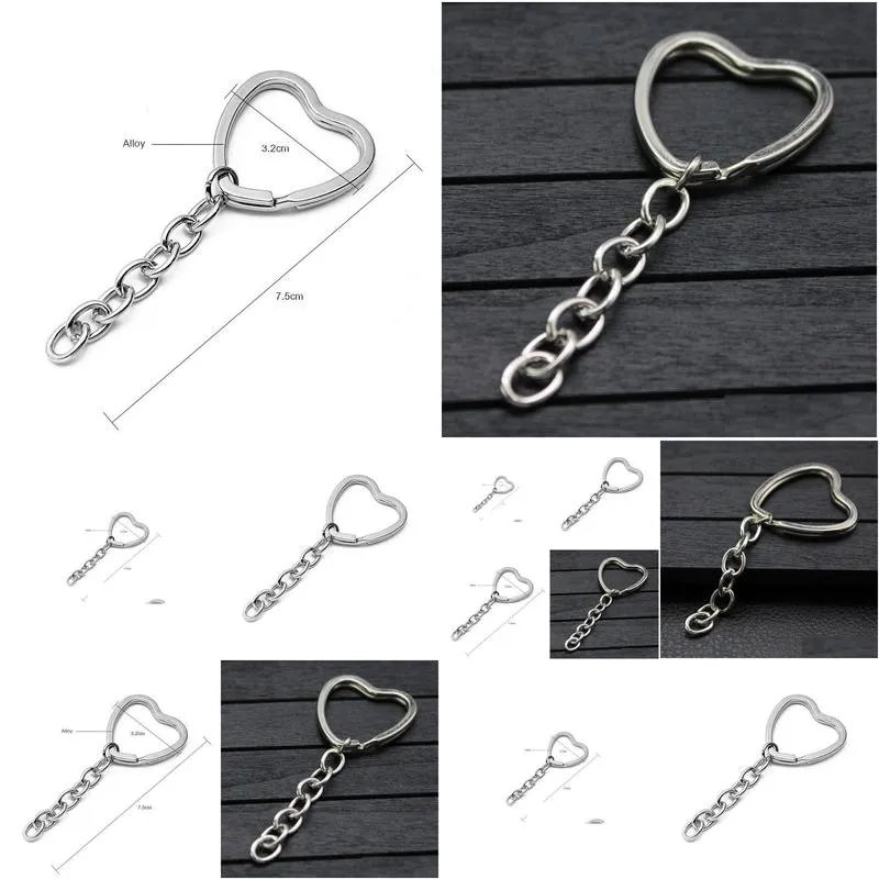 zinc alloy silver plated lovers gift couple peach heart keychain fashion keyring creative key chain