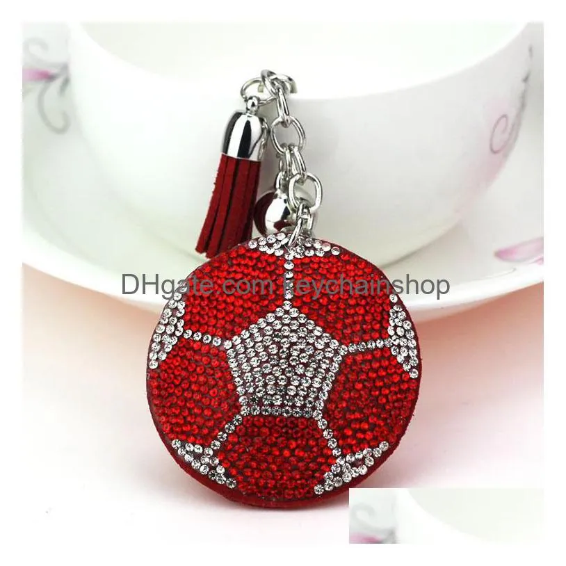 lovely football keychains for women men  key ring holder cute car key chains jewelry gifts accessories