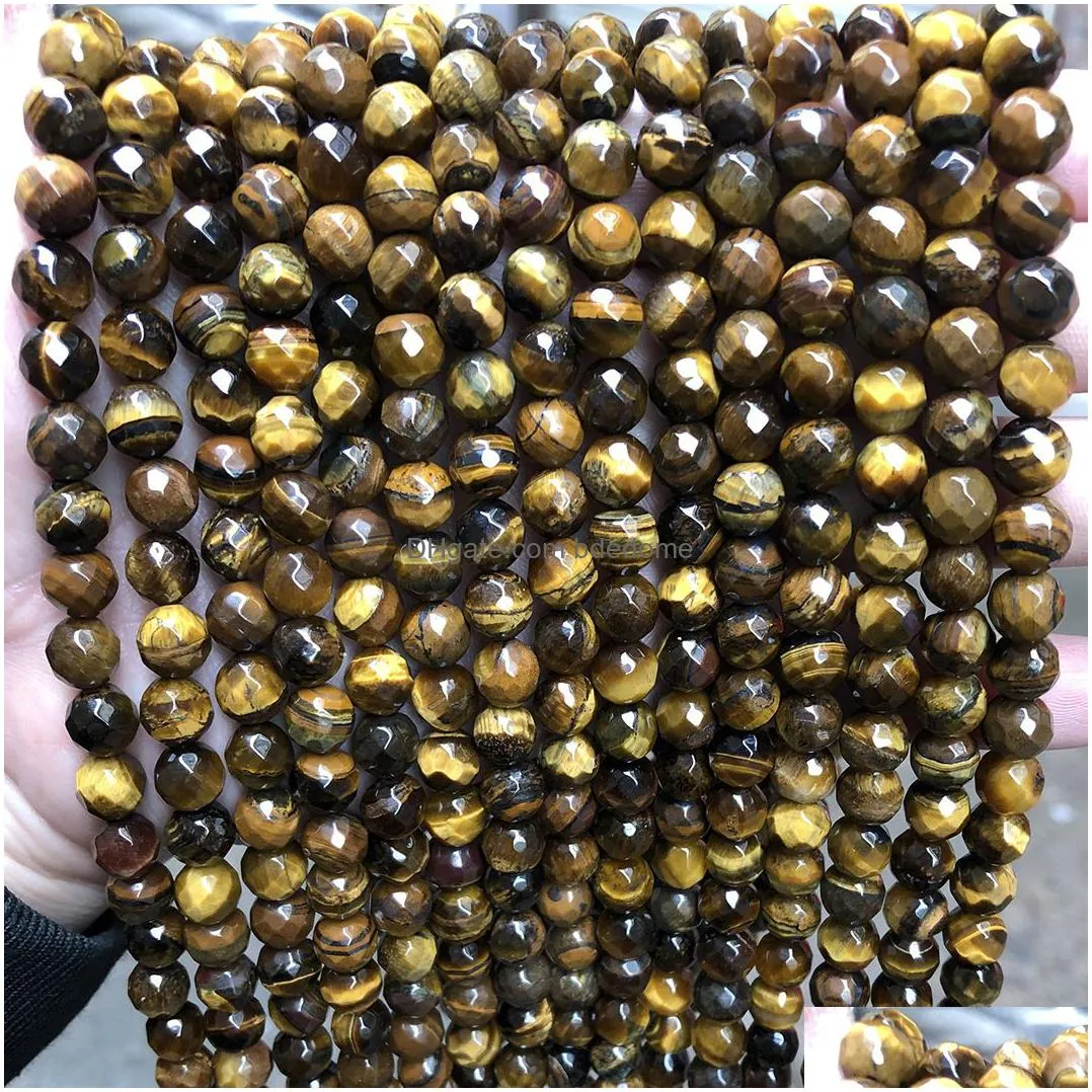 3a tiger eye stone round beads 8mm 14mm 16mm yellow loose diy jewelry accessories semi finished products wholesale