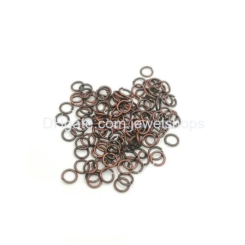 500pcs copper 4mm/5mm open jump rings & split rings gold/black/silver/bronze plated color connectors for jewelry dyi making