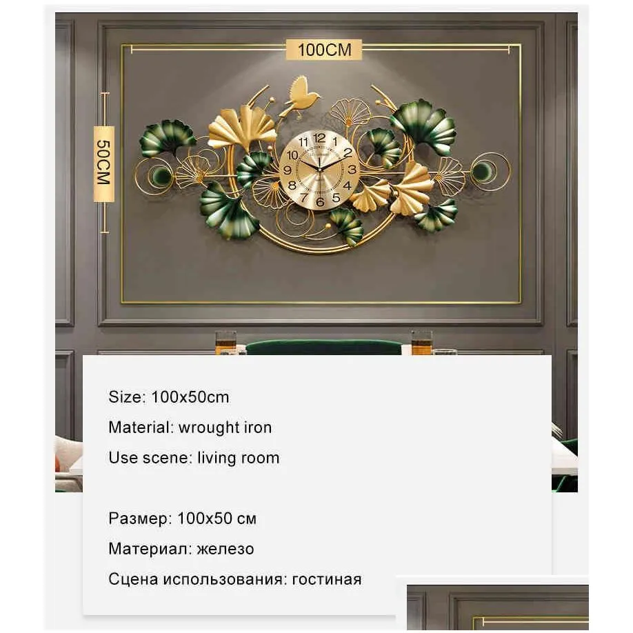 silent gift idea modern design clock home decoration wall digital clocks quartz clock large living room metal wall clock 210401