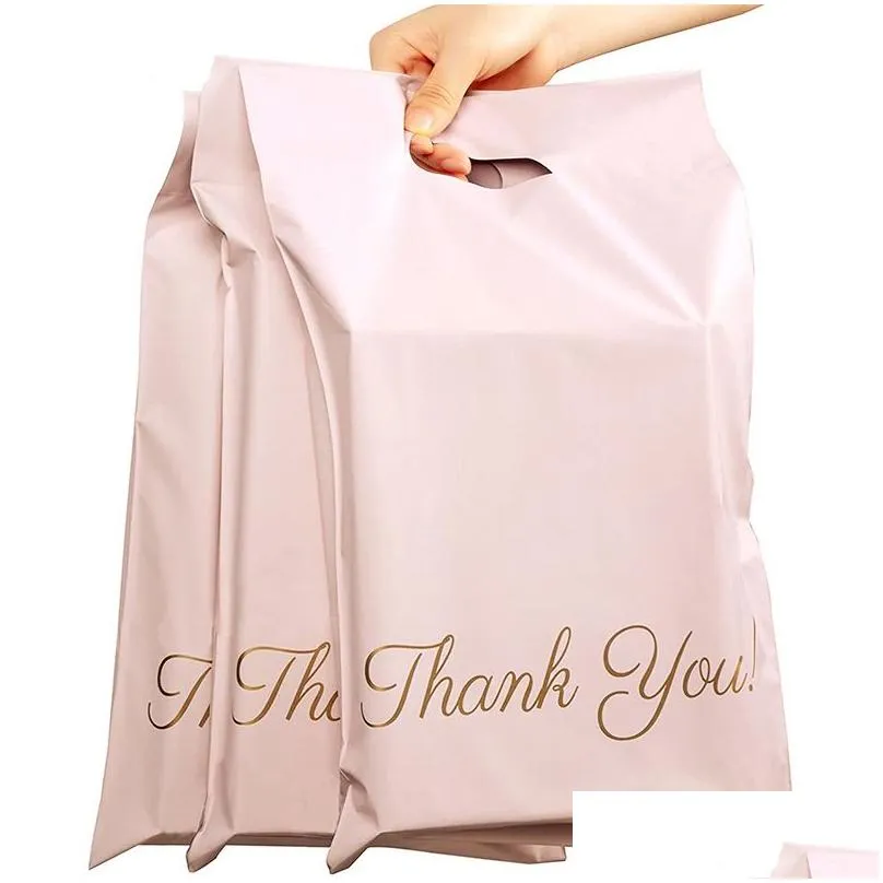 wholesale Thank You Storage Bags Logistics Packaging Courier Bag Shopping Transport Mylar Postal Business Mailers