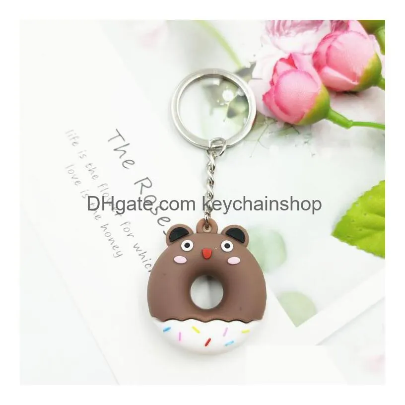 cartoon  keychain pvc soft plastic key chain for car bags pendant valentine`s day gift