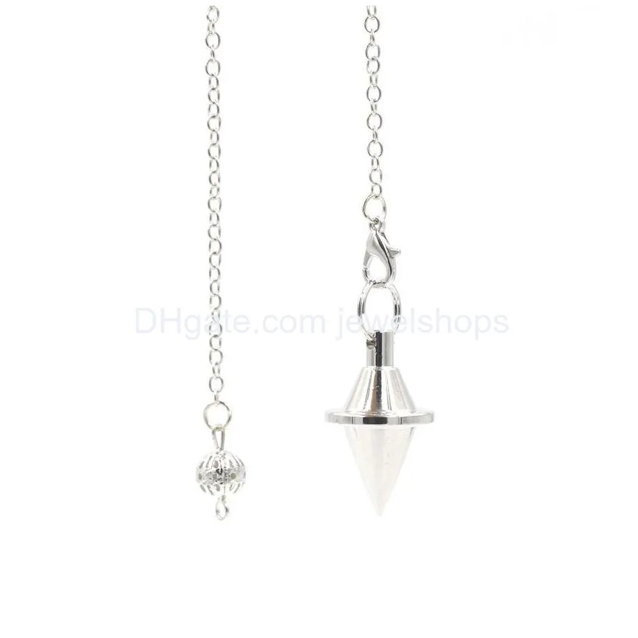 brass pendulum dowsing pendant balance reiki cone dowsing copper conical charm for men women divination meditation