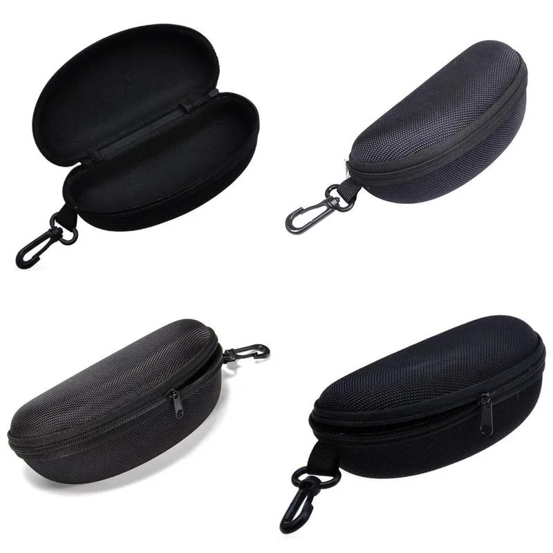 wholesale Sunglass Protection Box Eyewear Cases Oxford Cloth Black Color Zipped Glasses Case Optional Cloth