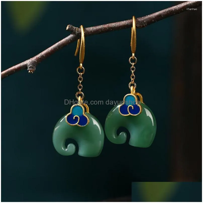 dangle earrings vintage chinese style cheongsam women`s simple temperament wedding gift jewelry cosplay party drop earring