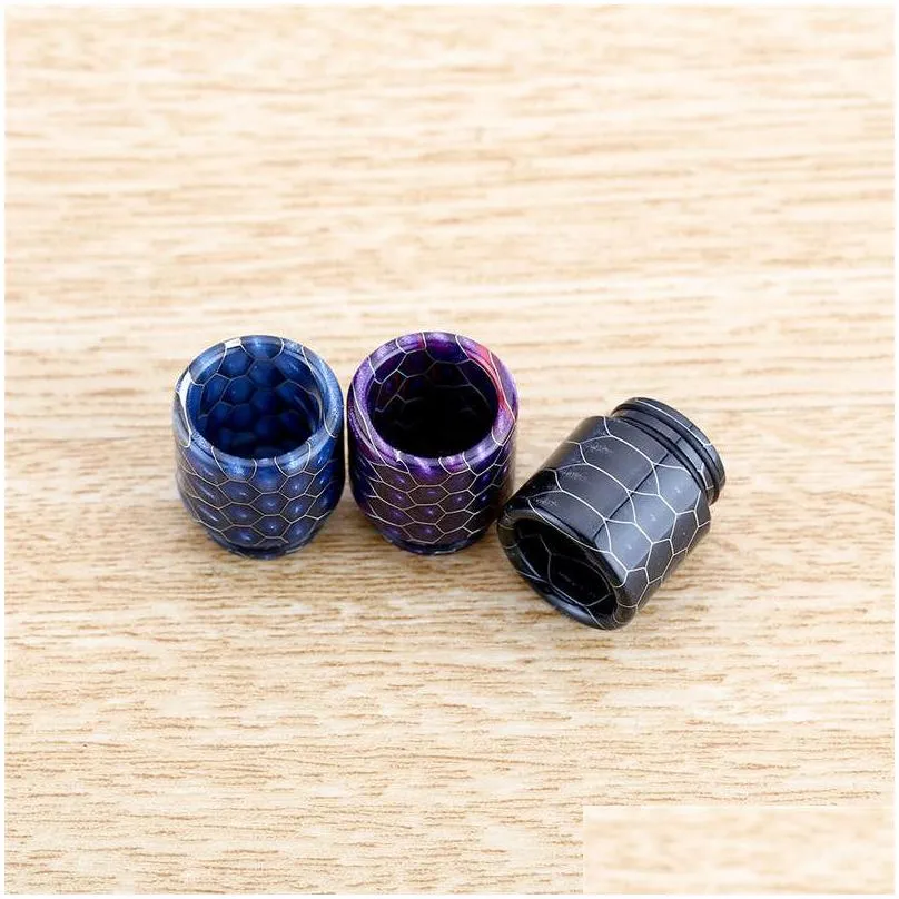 snakeskin 810 drip tips snake wide bore cigarette holder tfv8 tfv12 mouthpiece for 810 thread tfv 8 12 big baby sub ohm smoke tank