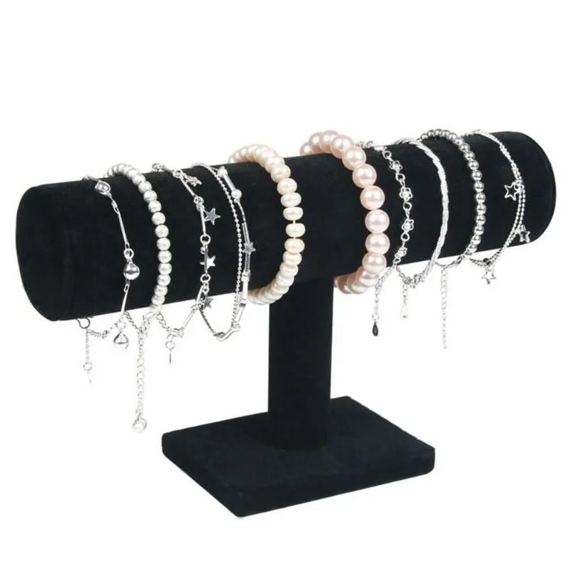 Jewelry Pouches Colors Bangle Stand Upright Hair Ring Storage Shelf Watch Holder Organizer Bracelet Display Rack