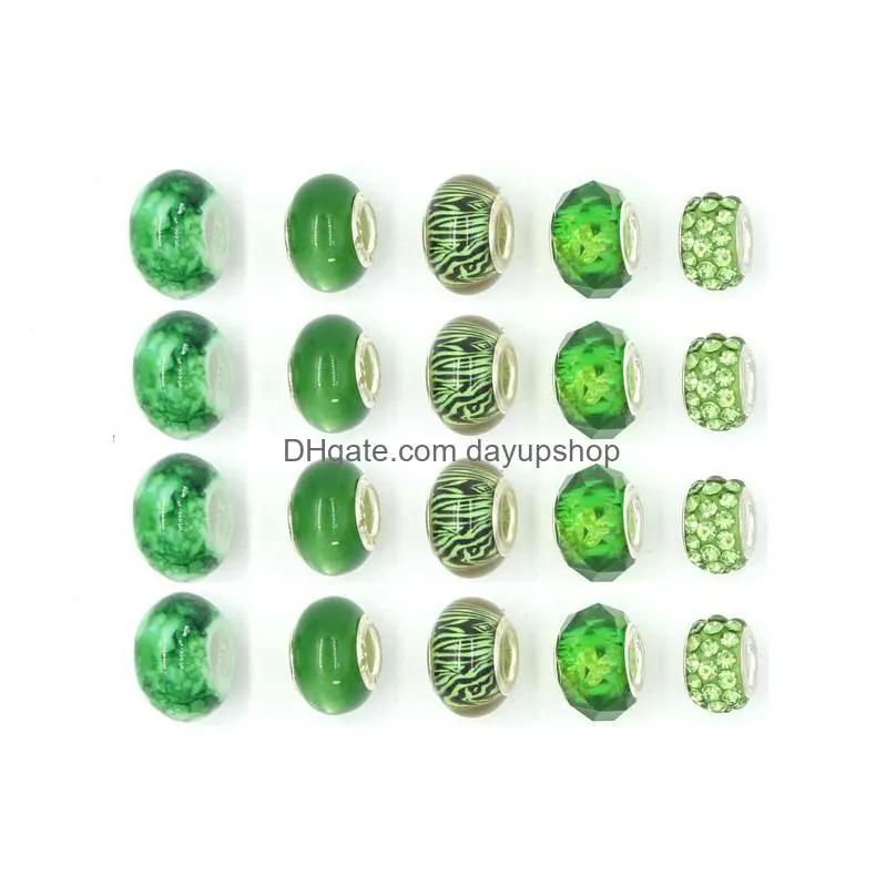 wholesale diy european beads big hole acrylic resin lampwork murano glass bead fits european women bracelets jewelry making pulsera