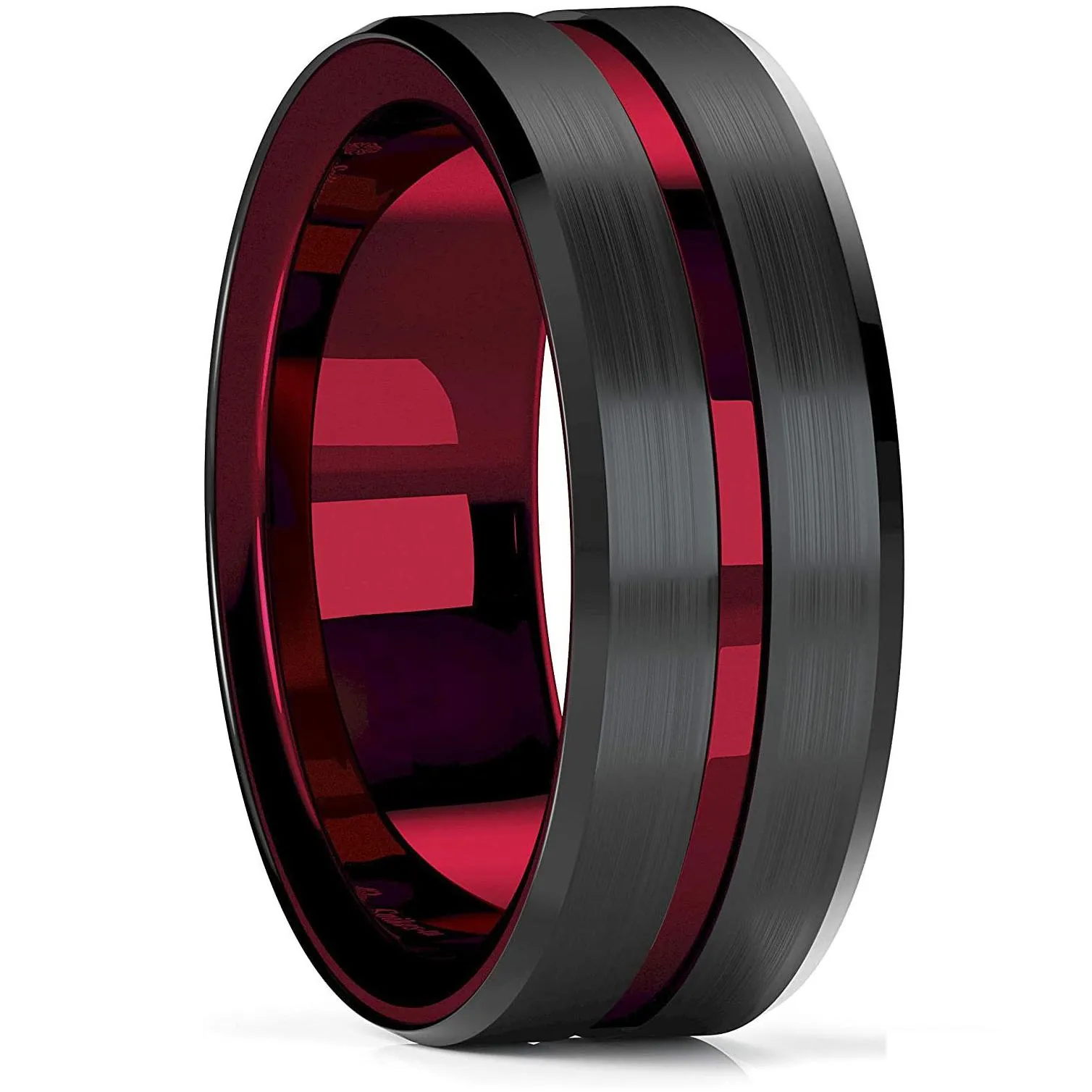 fashion 8mm tungsten carbide ring black celtic dragon blue carbon fibre ring men wedding band