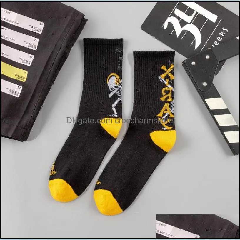 socks cotton harajuku skateboard sockings fashion skeleton black greek mythology monsters hiphop sport star funny men and women