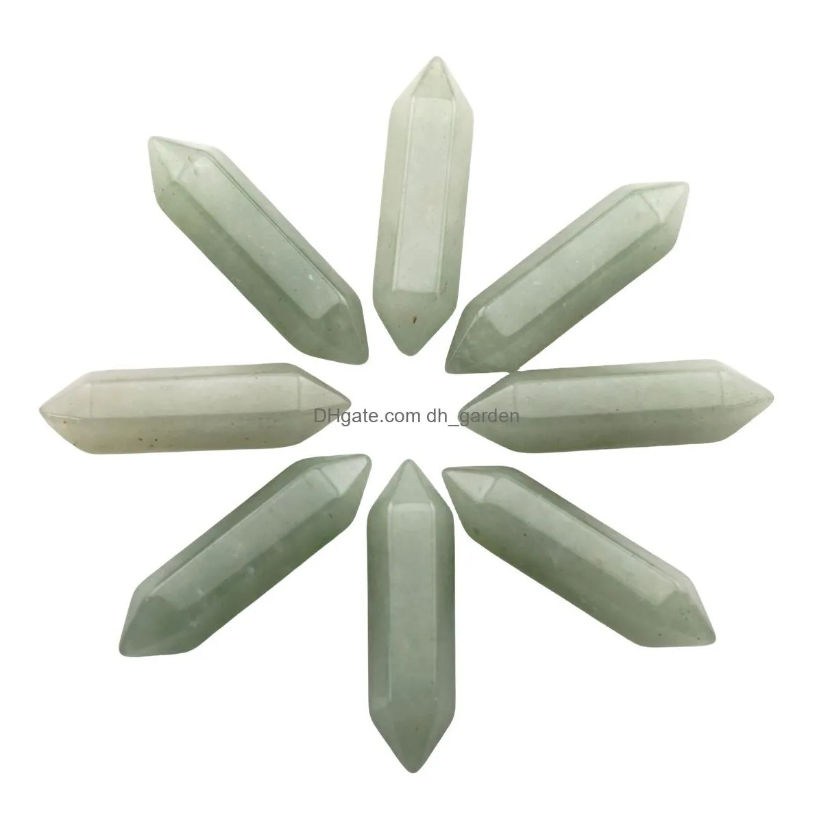 natural crystal double pointed hexagonal pillar raw stone diy jewelry material handmade as a gift to friends