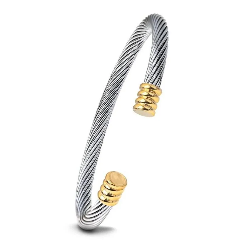 Bangle Ladies Multiple Twisting Wholesale Fashion Jewelry 316L Stainless Steel Bracelets Bangles For WomenBangleBangle